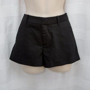 Black Cotton Blend Shorts